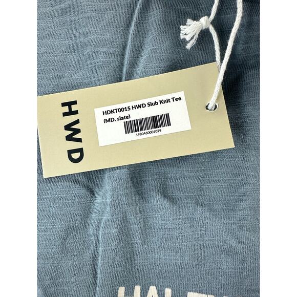 NWT HWD Halfway Dead Slate Blue Short Sleeve Slub Knit Tee Men's Size Medium - Picture 5 of 7